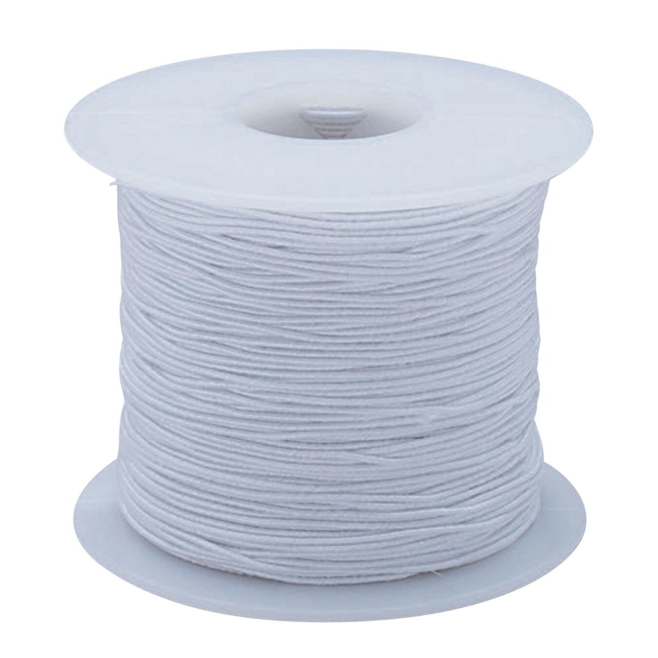 S&S Worldwide White Elastic Cord for Jewelry Making, Arts & Crafts, Medium-Weight, 100 yard spool, .7mm thickness