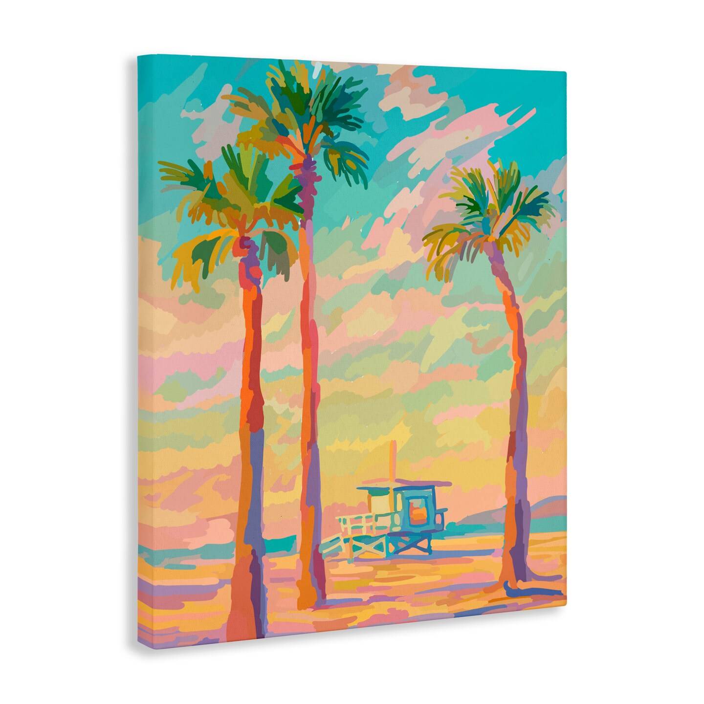 Stupell Industries Beachside Palms Abstraction Canvas, design by Amelia Noyes