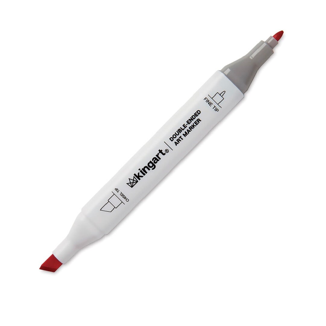 KINGART&#xAE; PRO Double-Ended Art Alcohol Markers, 24 Pastel Palette Colors with Both Fine &#x26; Chisel Tips and Superior Blendability