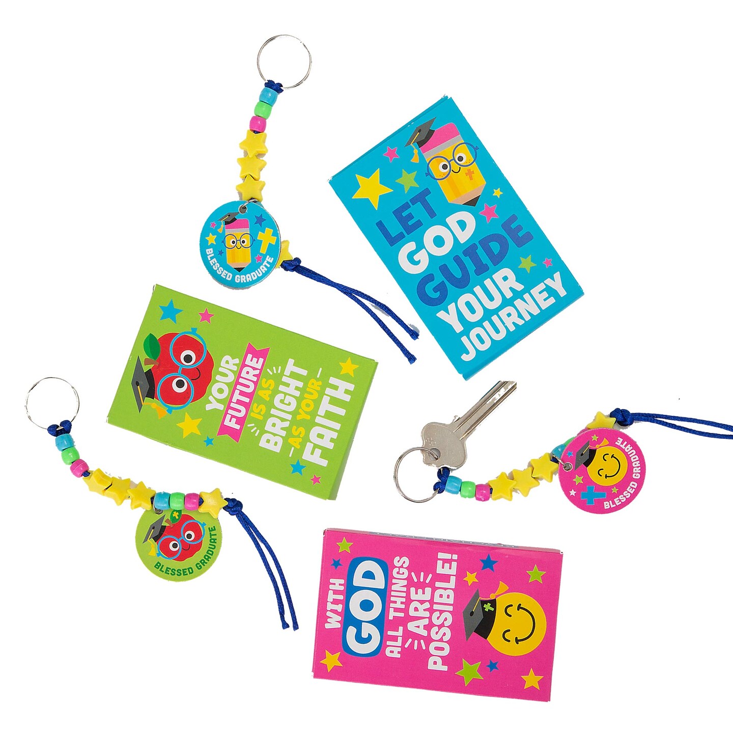Blessed Graduate Kids&#x2019; Keychain Craft Kit 12 Pack