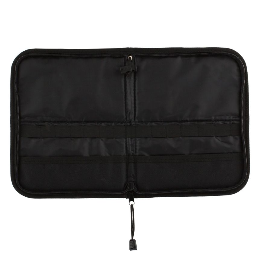 Creative Mark Folding Paint Brush Easel & Travel Case 9"Long - Compact Brush Holder Organizer for Short Handled Paintbrushes - Durable Paint Brush Bag for Storage - Holds up to 20 Brushes