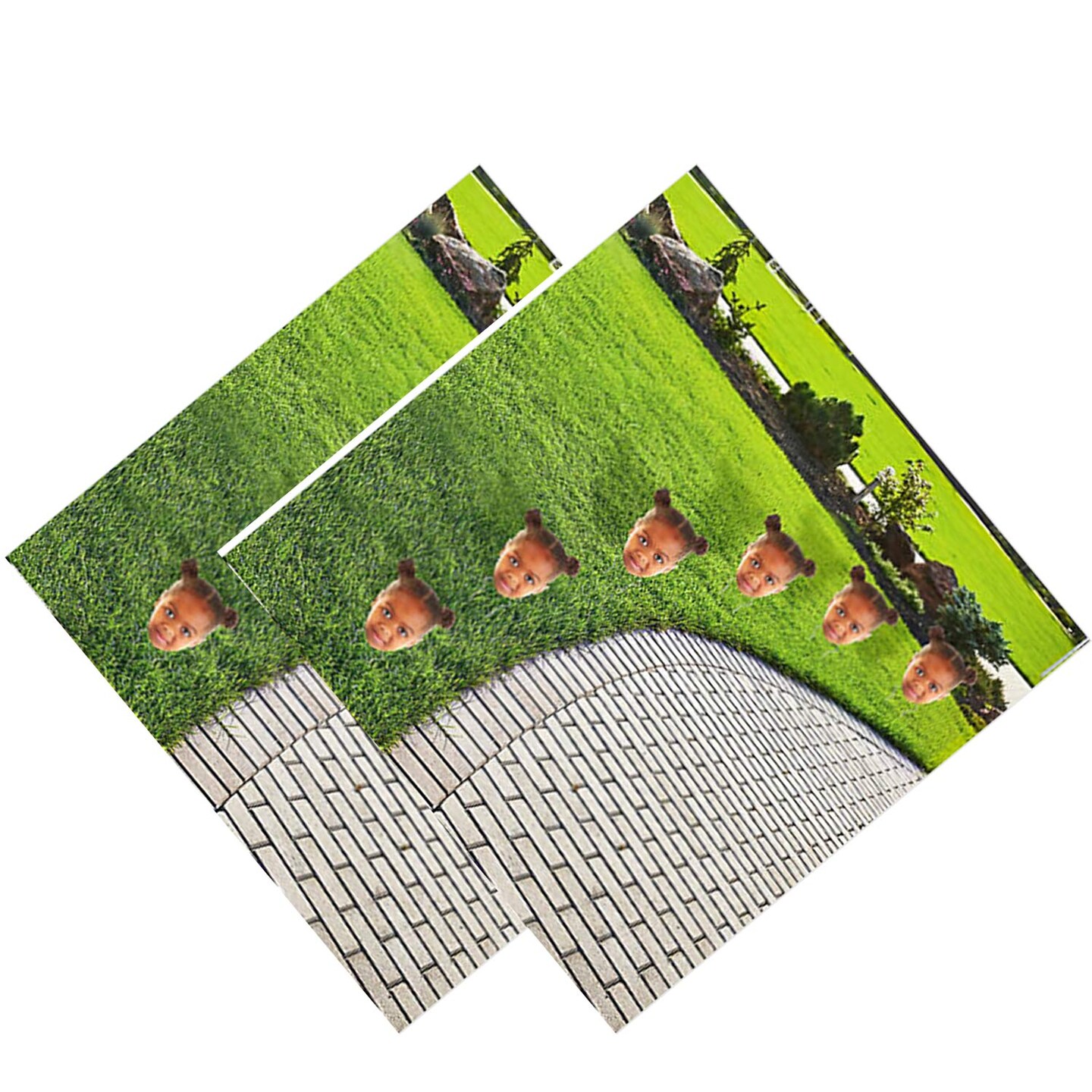 8&#x22; Custom Photo Cutout Mini Corrugated Plastic Yard Signs 6 Pieces