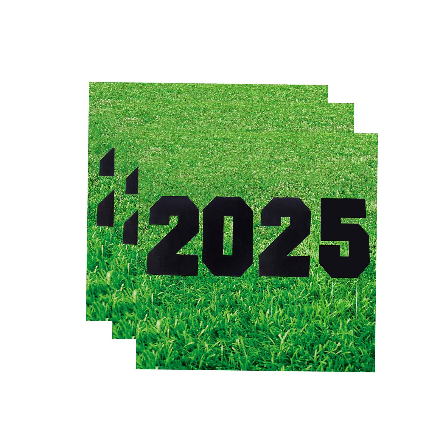 2025 Black Plastic Outdoor Yard Signs 12 1/2&#x22; x 25&#x22; Set of 4