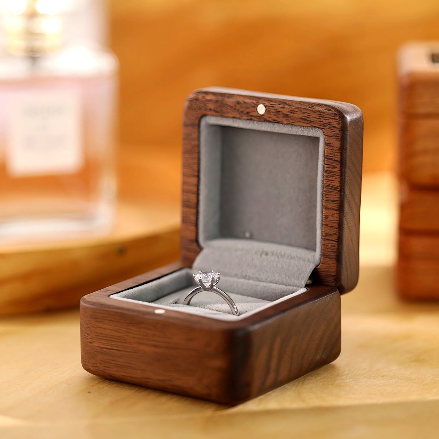 Wooden Ring Box, Personalized Wedding Ring Box, Bride Travel Walnut Ring Box,  Custom Anniversary Ring Box, Birthday Gift, Gift for | MakerPlace by  Michaels, image size:1080x1080