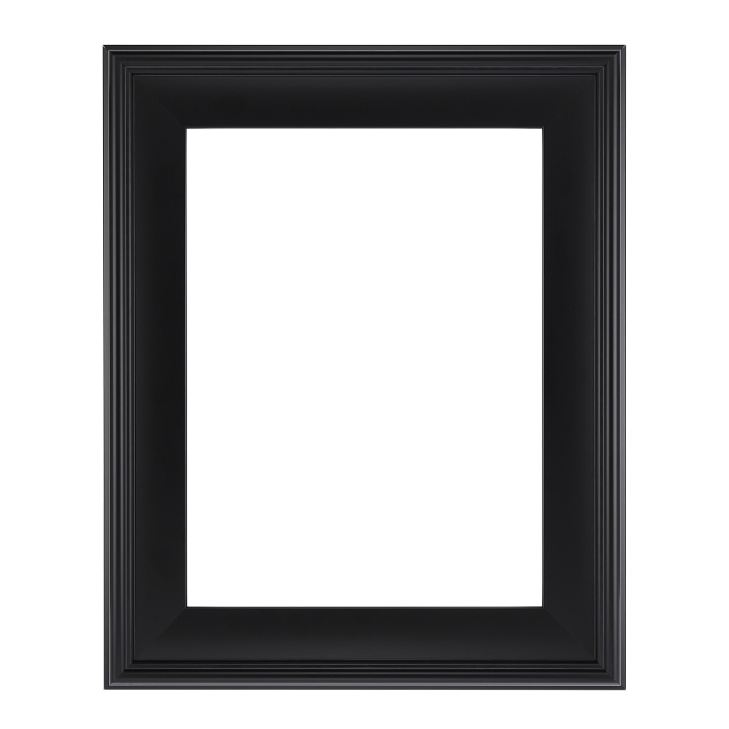 Cardinali Plein Aire Frame, Black 16x20" - 3" Wide Moulding with Raised Edge -1/2" Rabbet Depth - Timeless Frame for Canvas - Made in USA