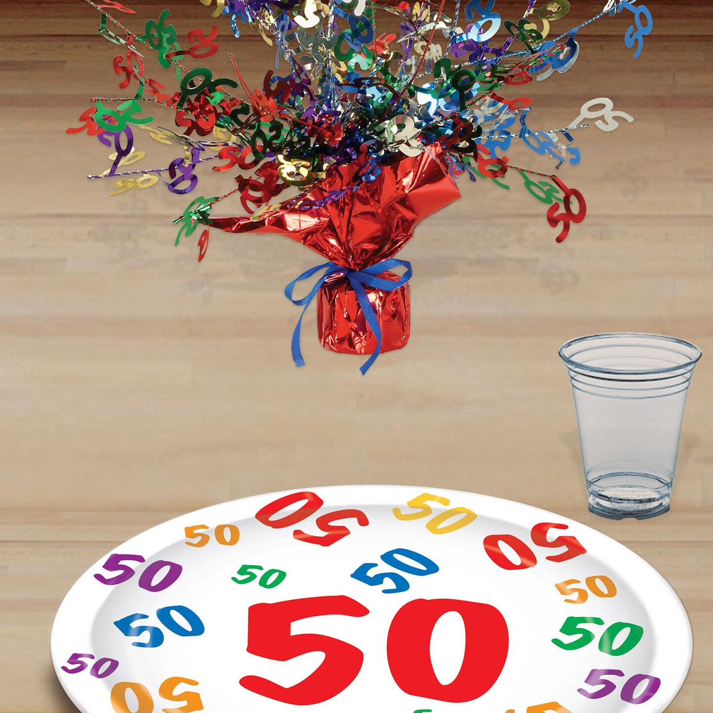 96 Pack Beistle 50th Birthday Party Paper Plates 9 inch