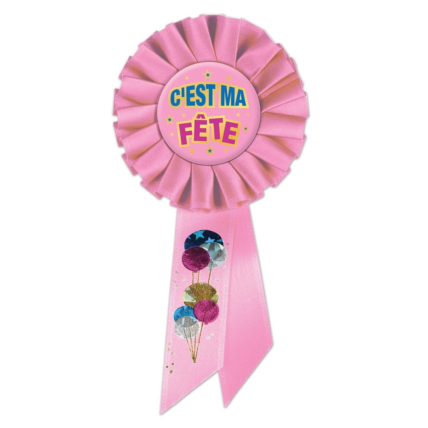 6 Pack Beistle C&#x27;est Ma Fete Rosette- Pink