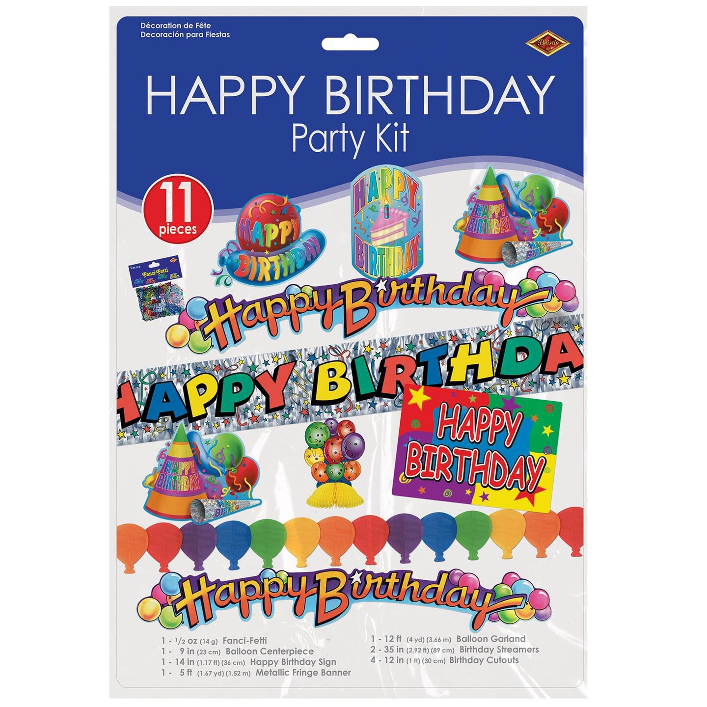 6 Pack Beistle 11 Piece Happy Birthday Party Kit