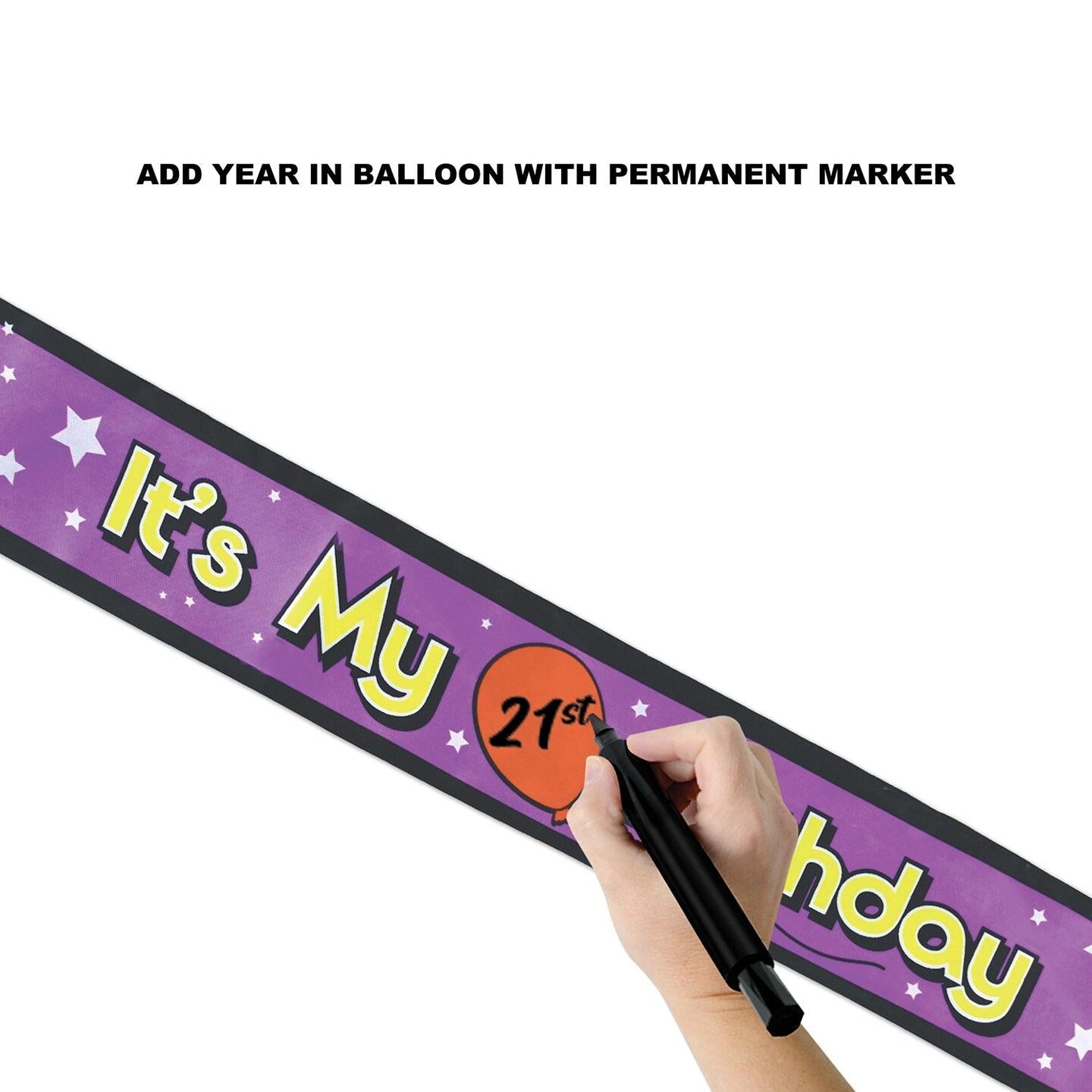 6 Pack Beistle It&#x27;s My Birthday Party Satin Sash