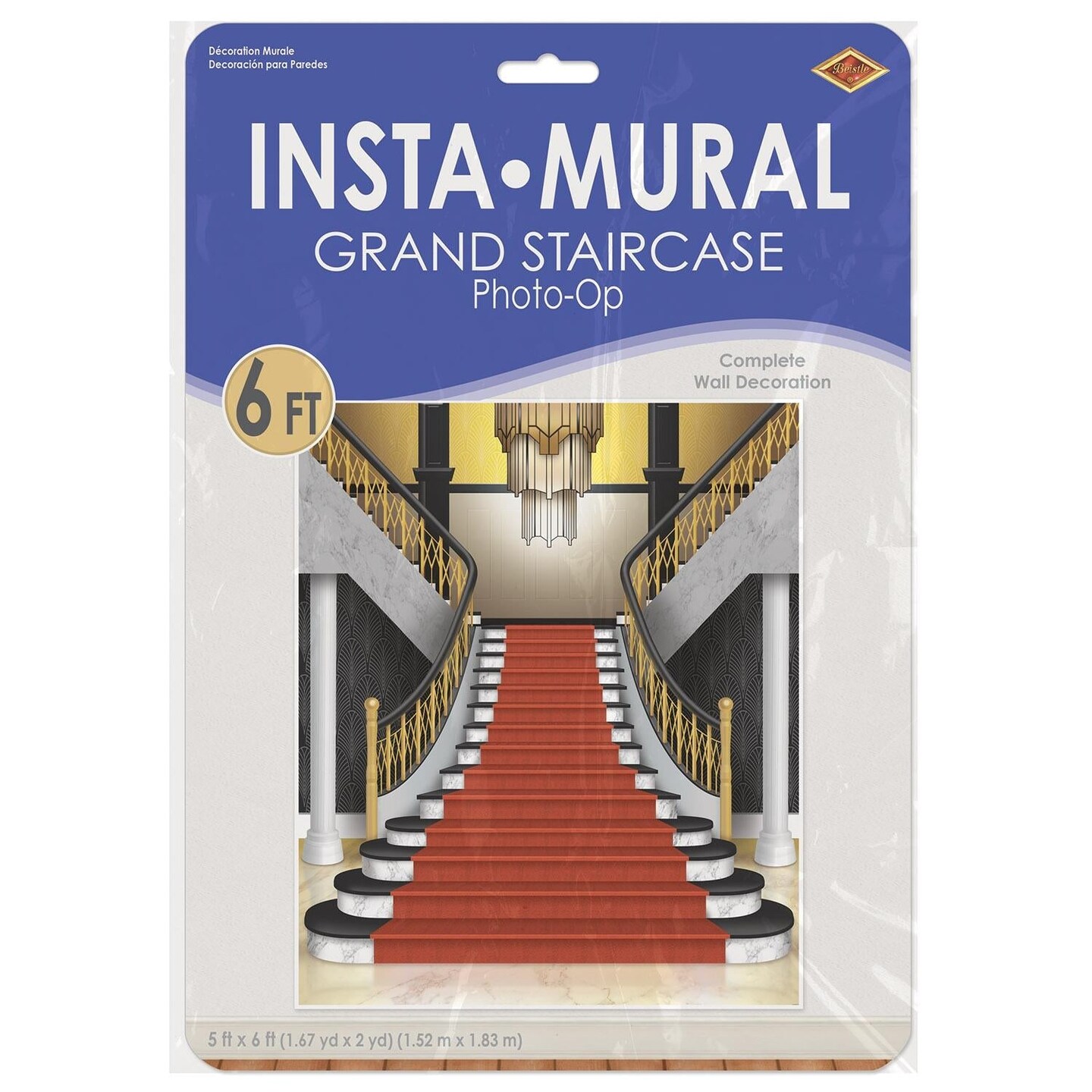 6 Pack Bulk Grand Staircase Party Insta-Mural Decoration Photo Op