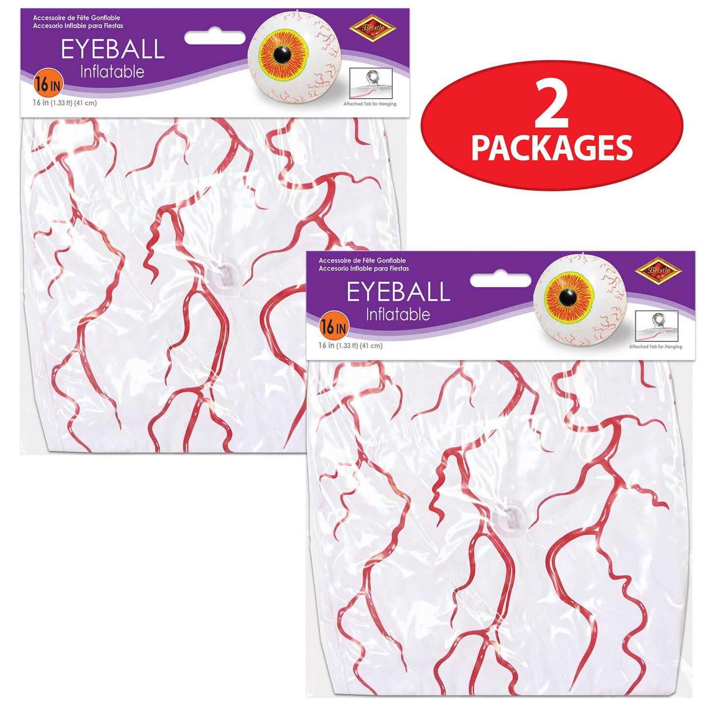 12 Pack Beistle Halloween Inflatable Eyeball