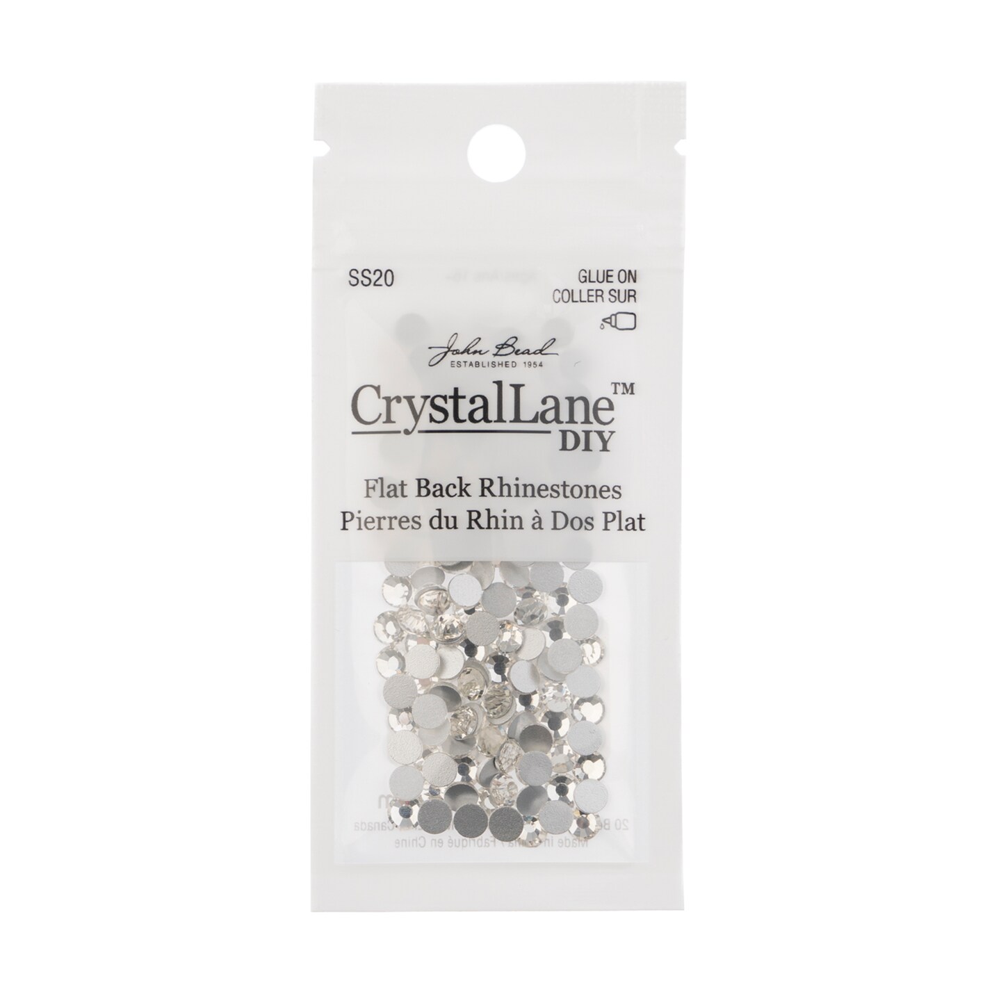 Crystal Lane DIY SS20 Glass Flatback Rhinestones, 144pcs
