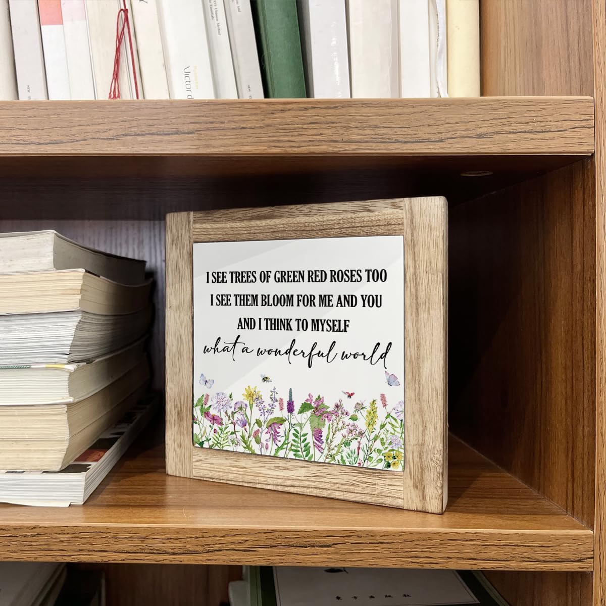Spring Decor, Wooden Box Signs for Home Decor, Flower Sign Wall Decor