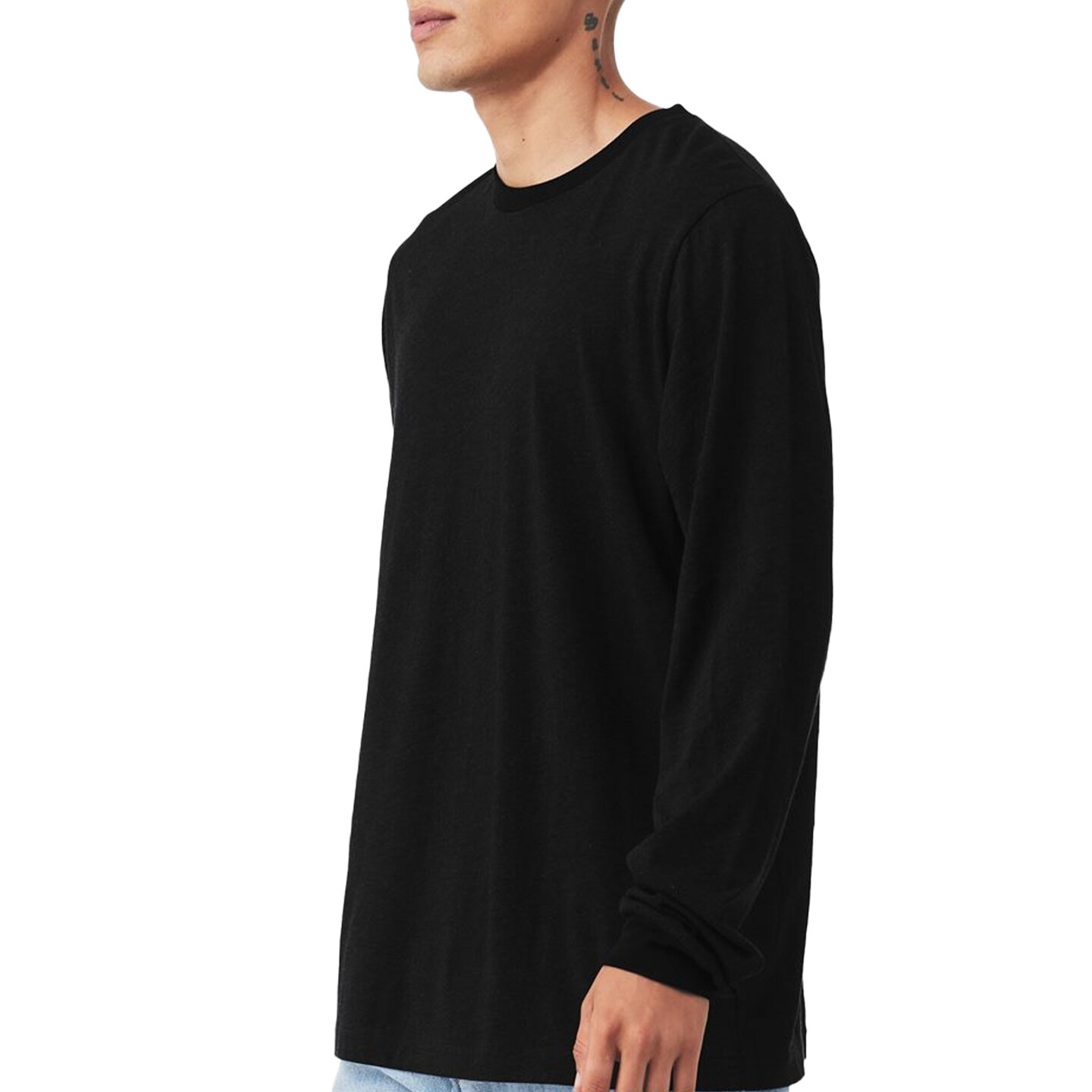 Bella + Canvas Long Sleeve T-Shirt, Men’s Heavy Cotton Jersey Tee.