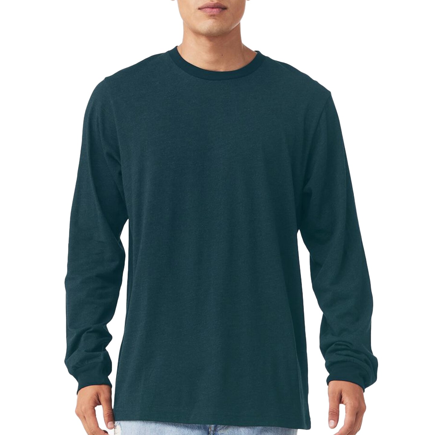 Bella + Canvas Long Sleeve T-Shirt, Men’s Heavy Cotton Jersey Tee.