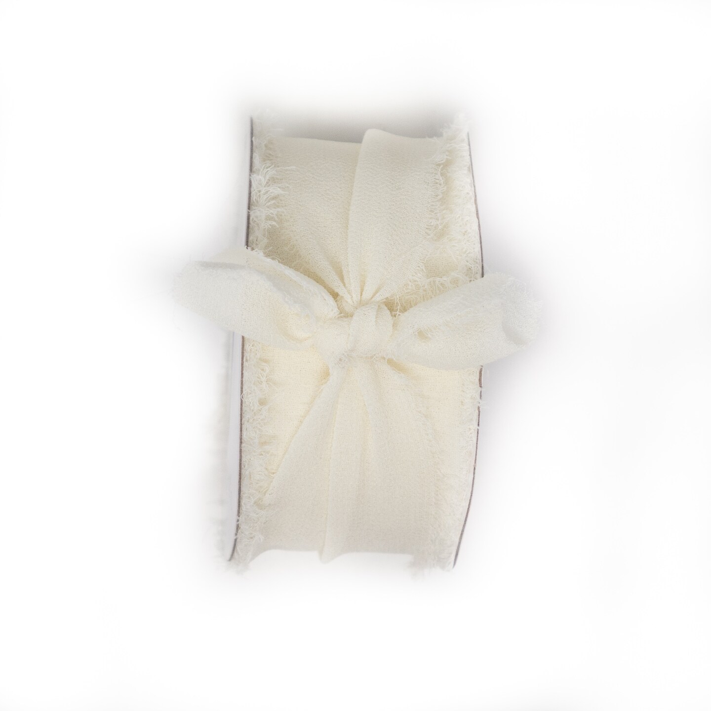 Luxury Frayed Chiffon Ribbon - 10 Yard Roll, Color: Ivory | Michaels