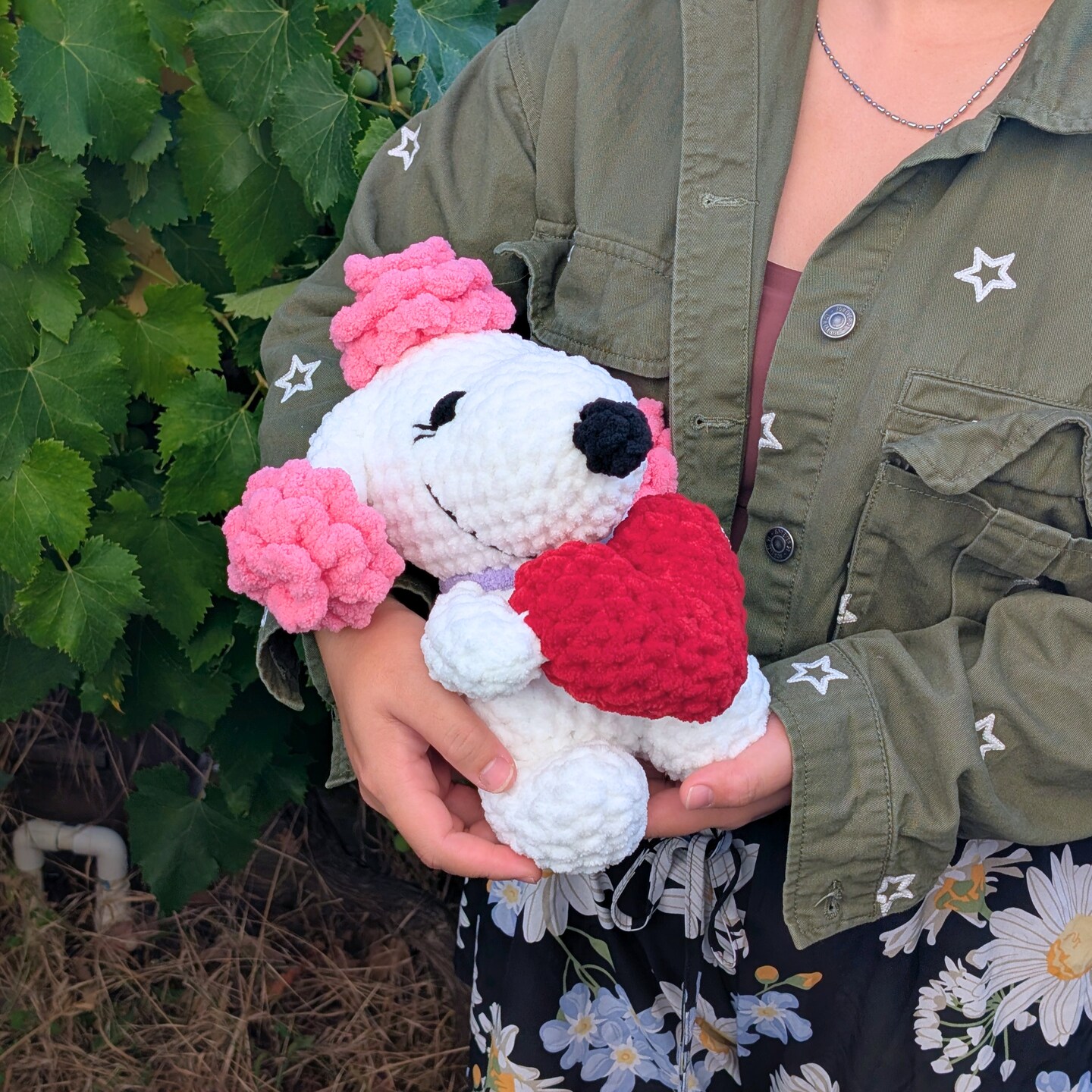 Fifi Poodle Heart Handmade Crochet Plush | Snoop Girlfriend Puppy