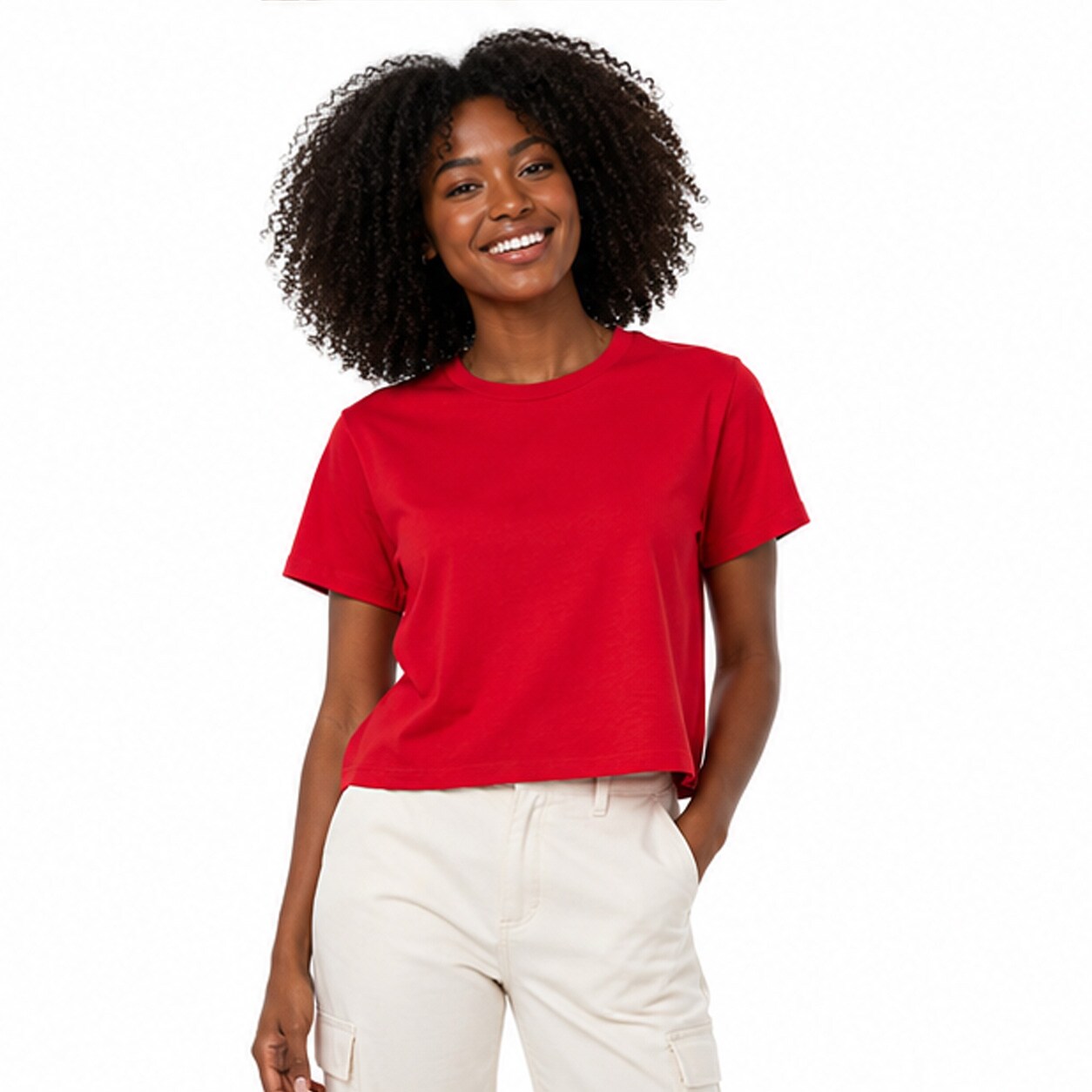 Next Level Womens Short Sleeve Crewneck Ideal Crop Top Free