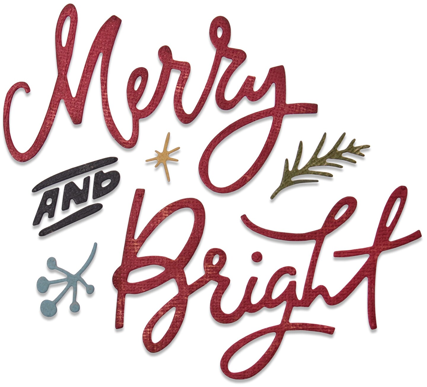 Sizzix Thinlits Dies By Tim Holtz 6/Pkg-Merry & Bright