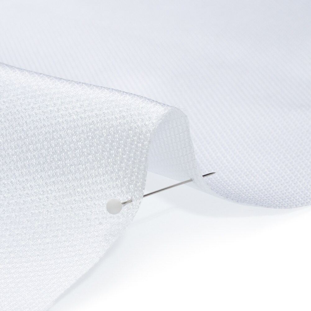 1 Yard Snow White Polyester Silk Mikado Pique Italian Costume Fabric, 62 Inches Wide