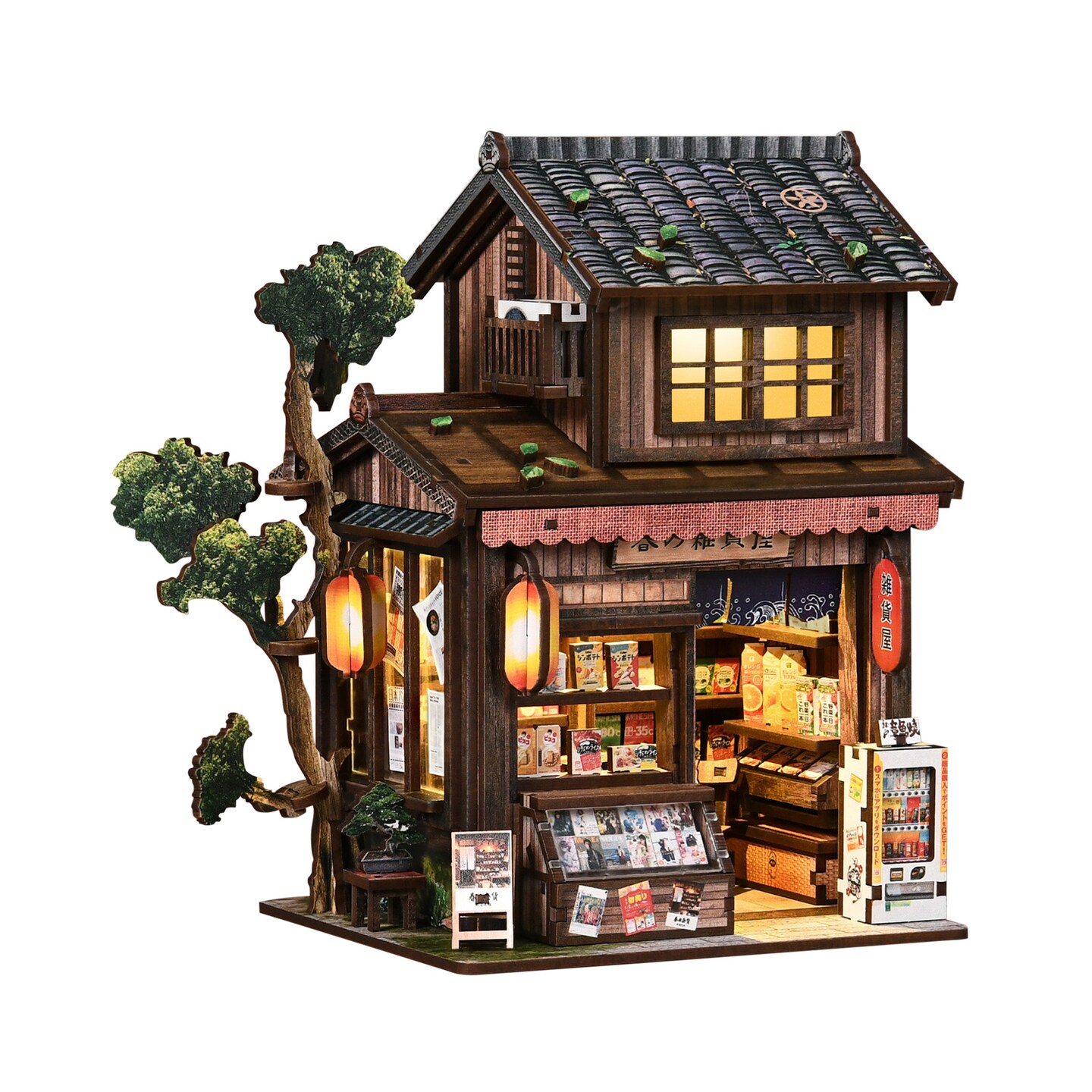 Maison de poupée en Bois, DIY Book Nook Kit, Puzzle Maison Modèle K