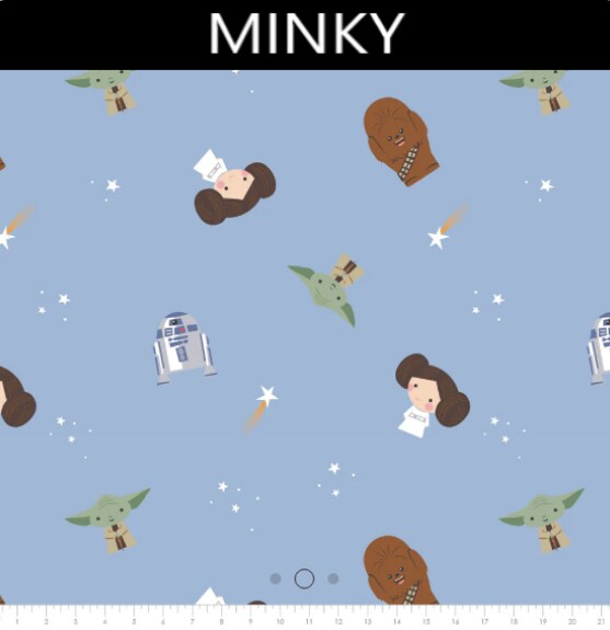 Licensed Lucas Films Star Wars Rebel Dreams Minky Fleece Fabric by the Yard