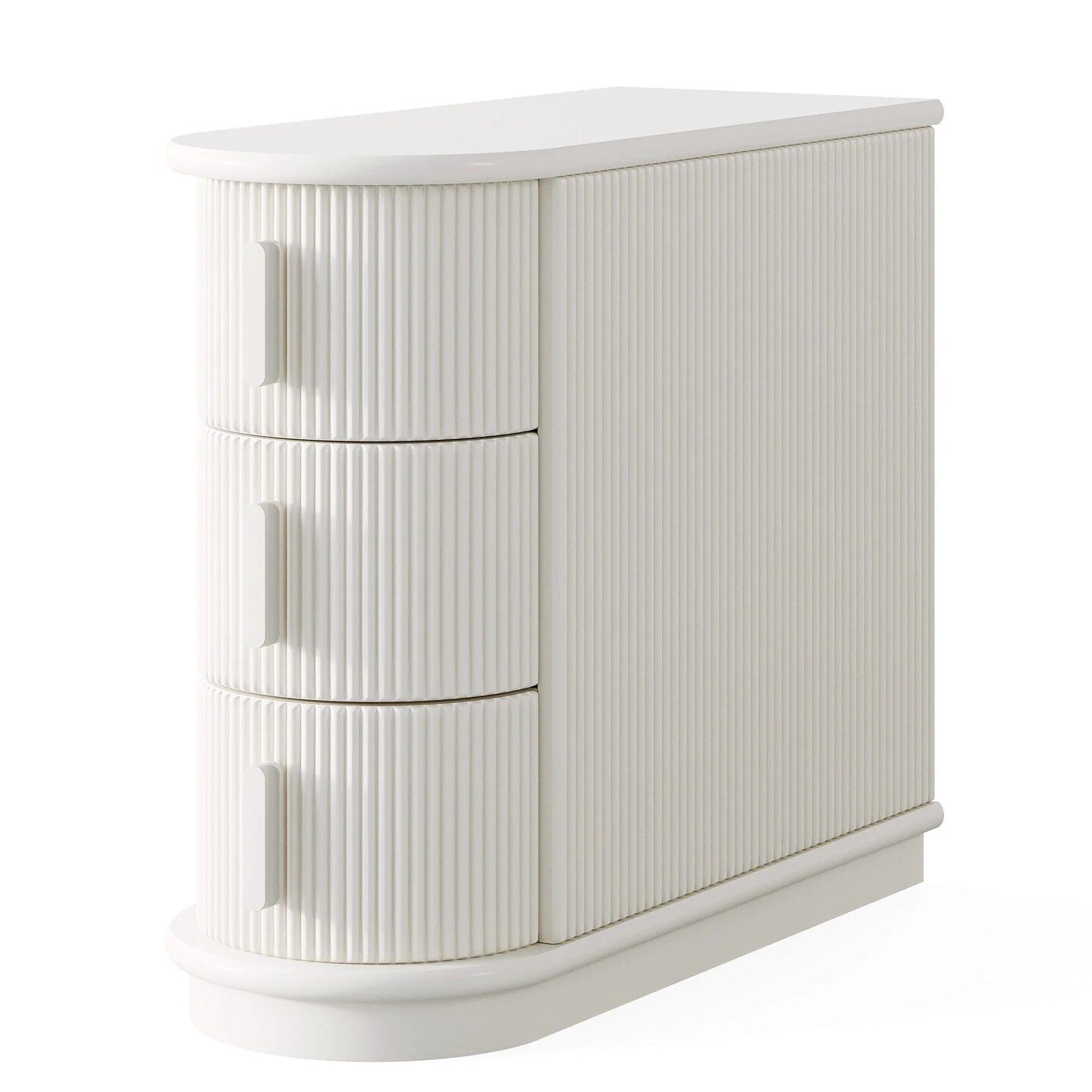 End Table 3 Drawer Storage Narrow Side Table Wood Accent Table