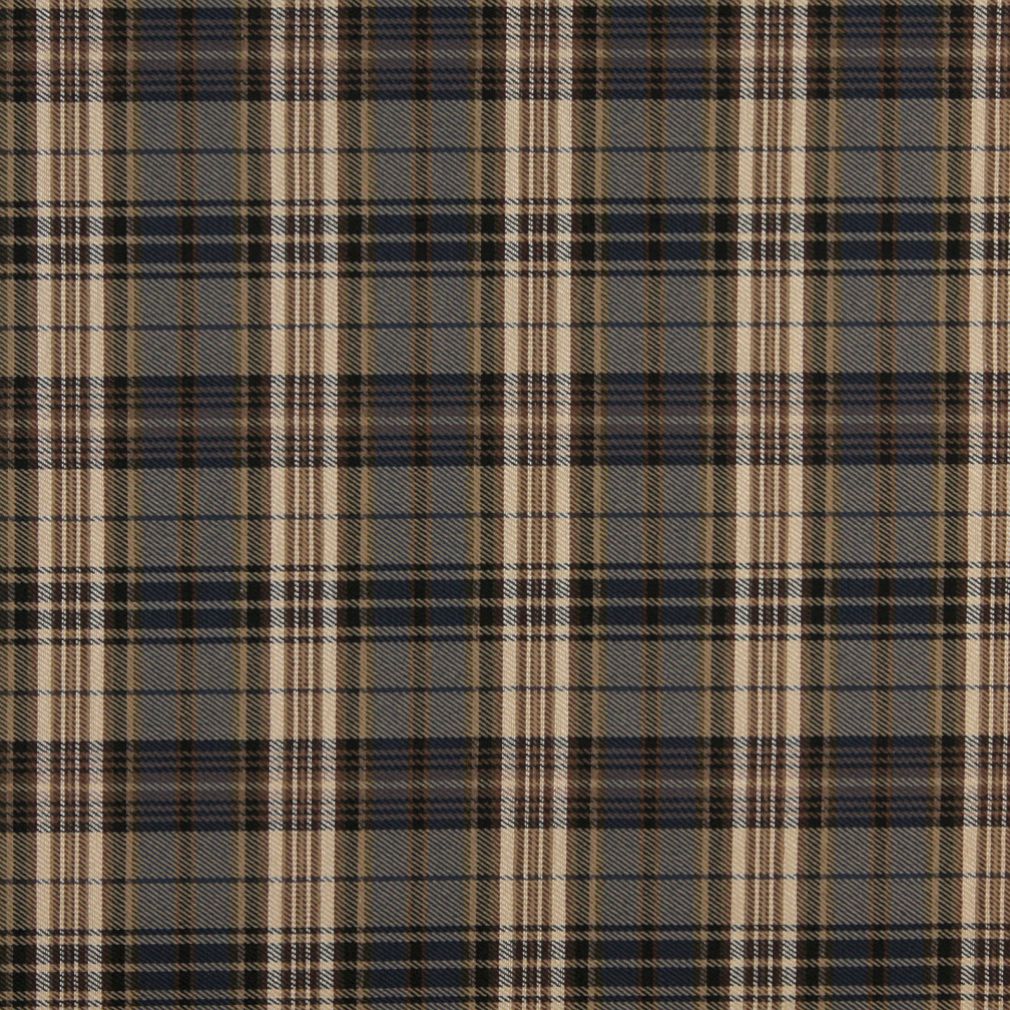 Cambridge - Blue Plaid Upholstery Fabric 54 Inches&#x22;