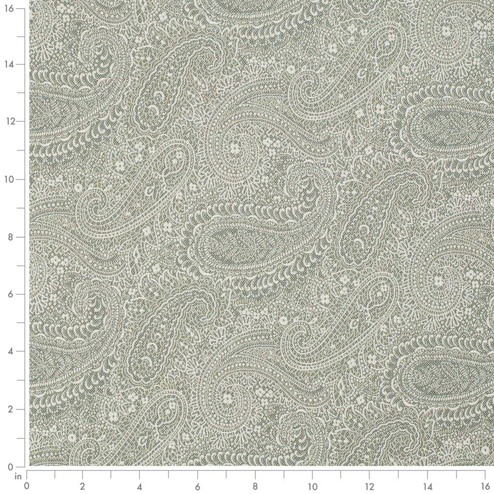 Aqua Grove - Aqua & Teal Paisley Upholstery Fabric 54 Inches"