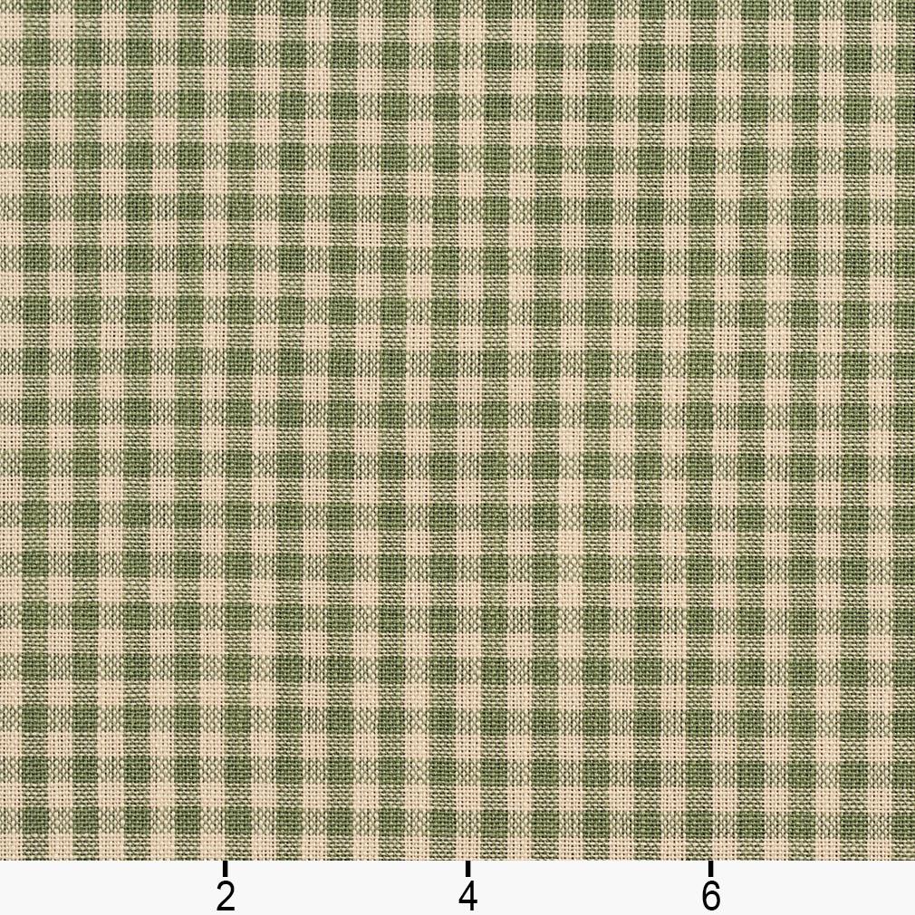 Juniper Gingham - Green Check & Houndstooth,Small Scale Upholstery Fabric 54 Inches"
