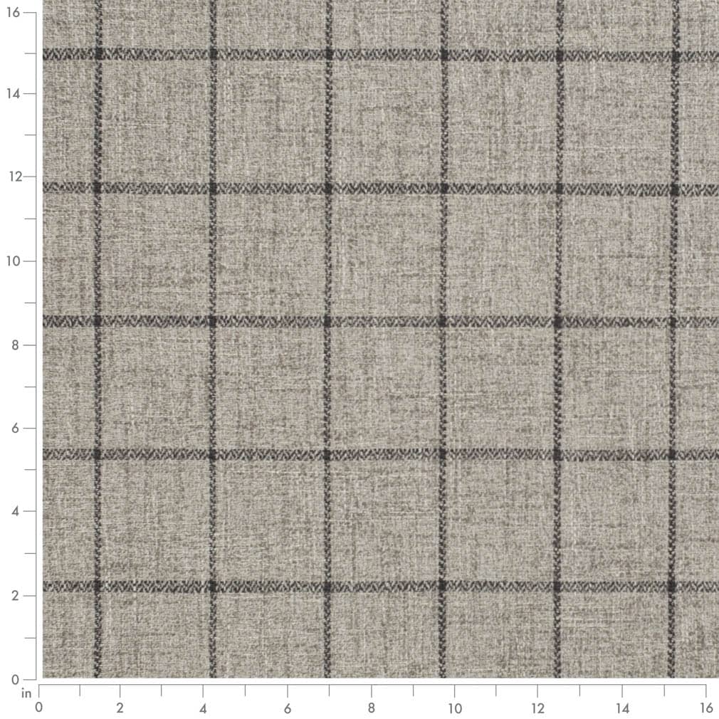 Granite - Beige & Taupe,Grey & Silver Plaid Upholstery Fabric 54 Inches"