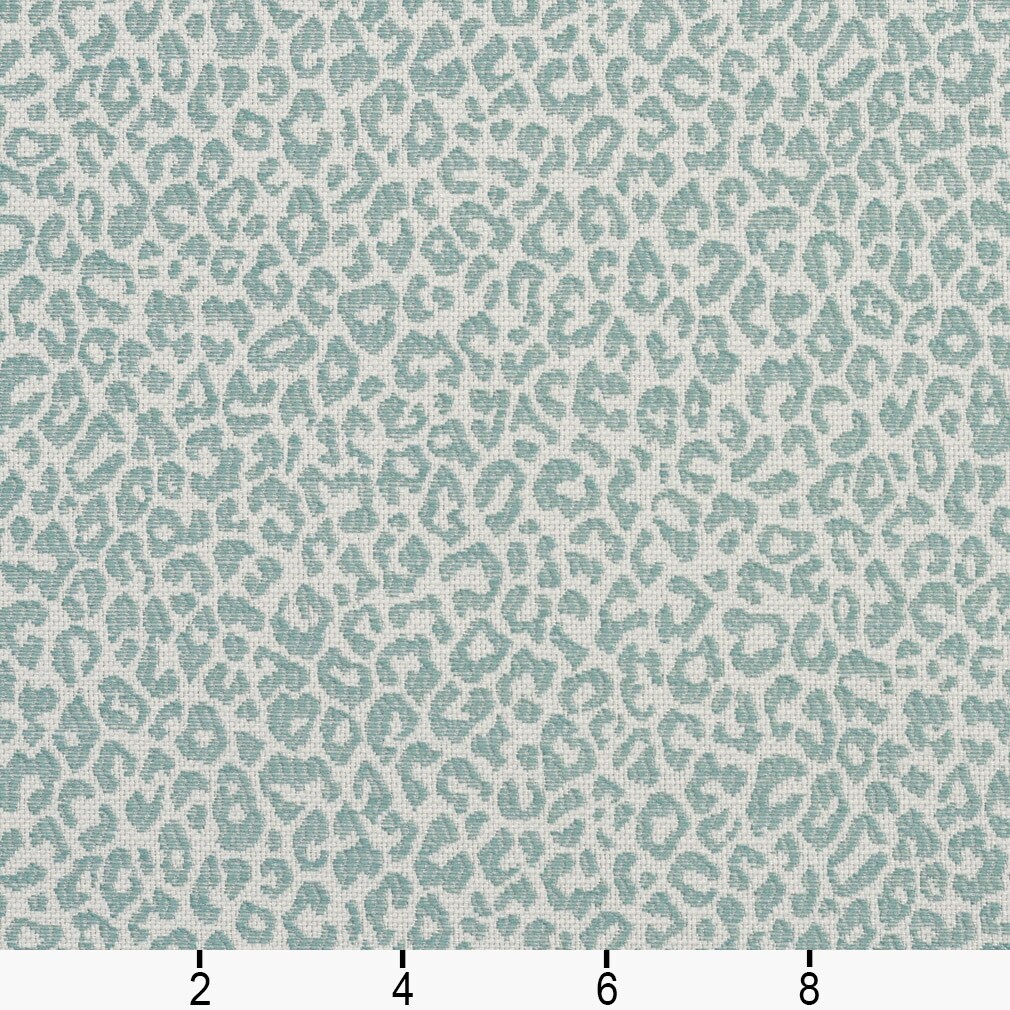 Mist - Aqua & Teal Animal Print,Small Scale Upholstery Fabric 54 Inches"