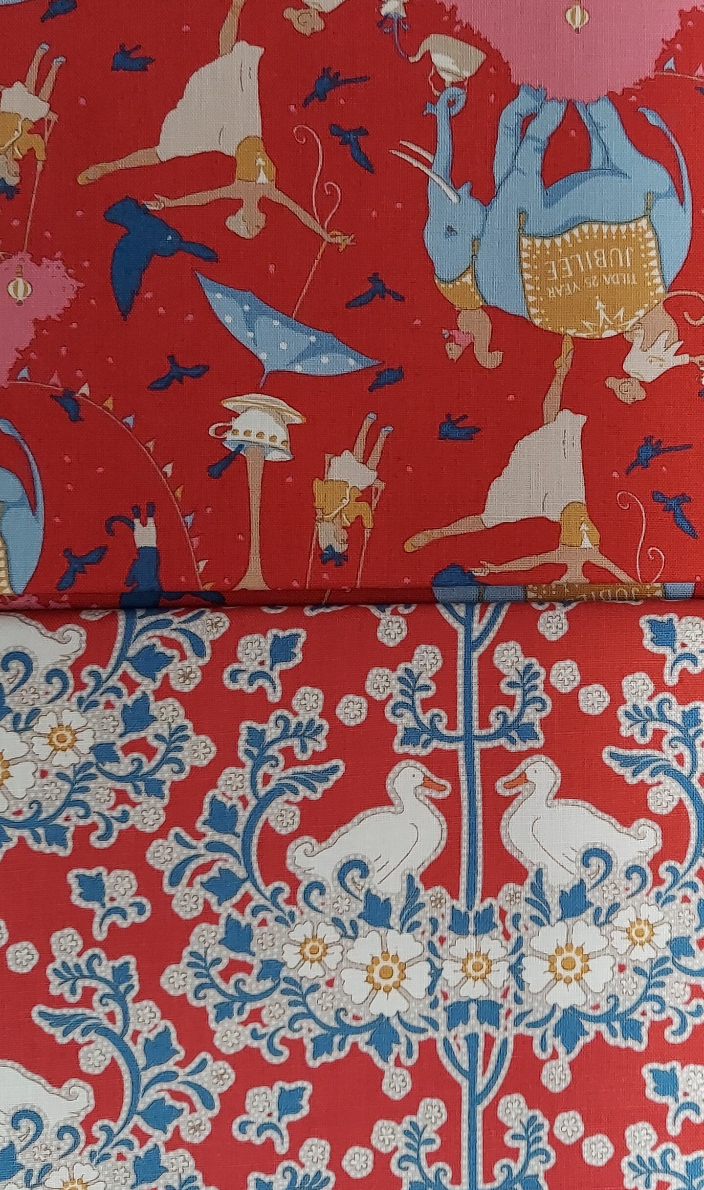 Tilda Vintage Sampling Assortment - Red/Pink - 10 one-yard Cuts - 100% Cotton Fabric