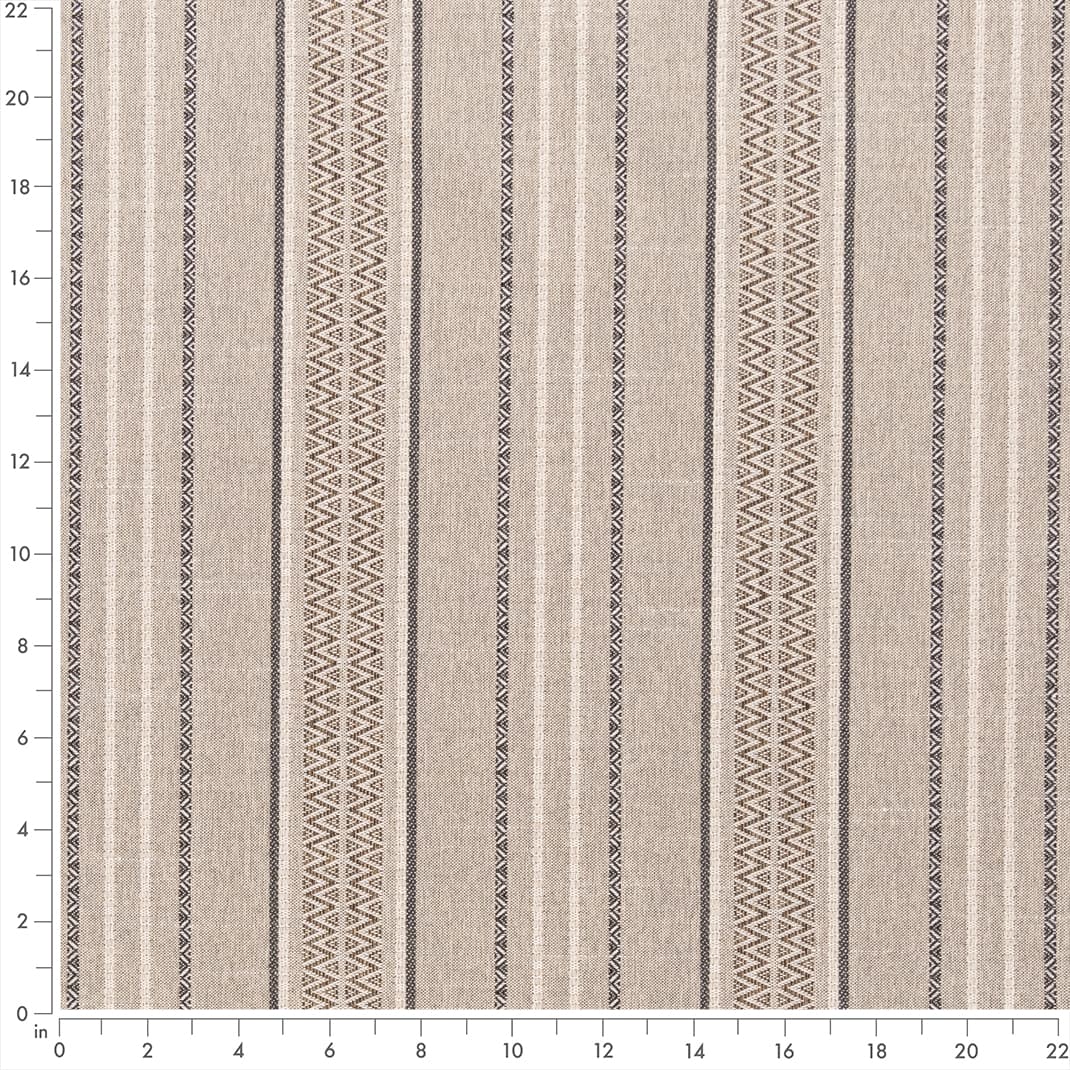 Upholstery Fabric - Beige & Taupe Stripe Upholstery Fabric 54 Inches"