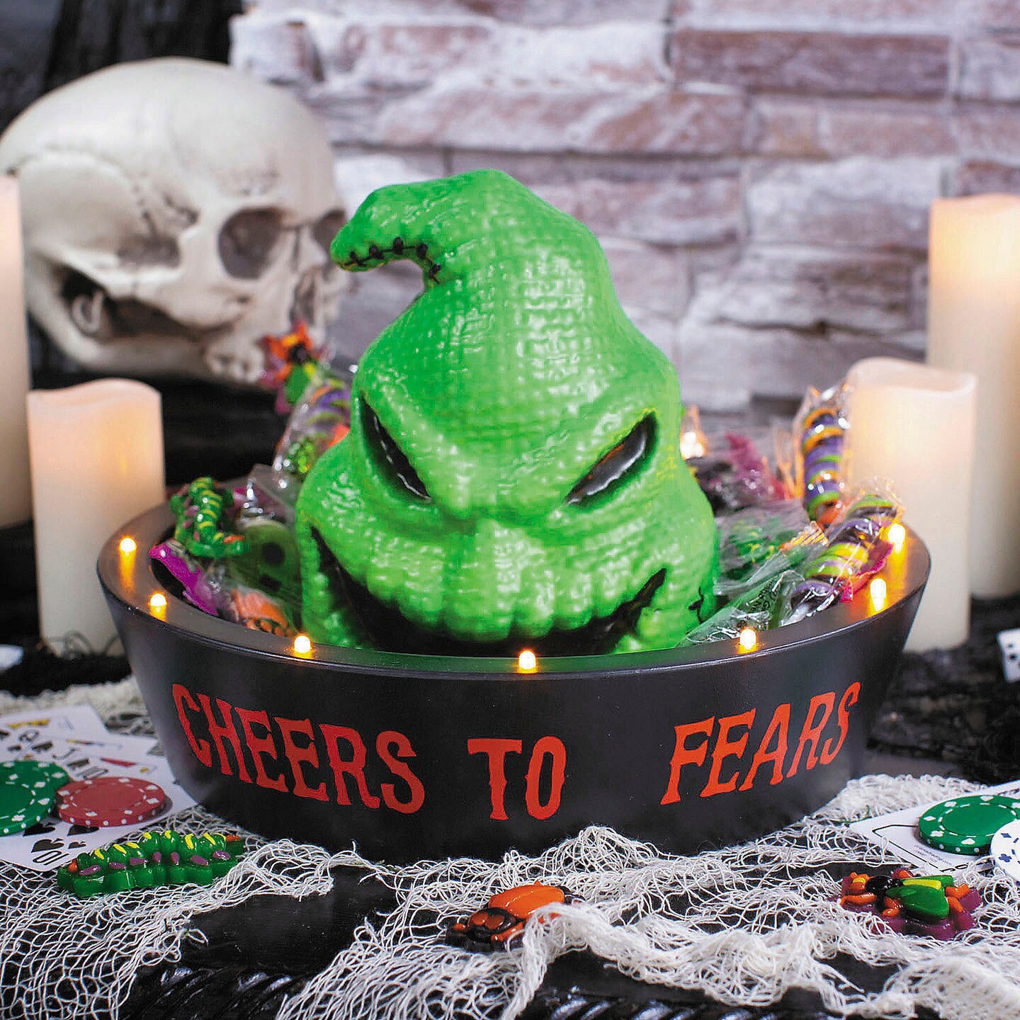 Nightmare Before Christmas Oogie Boogie Light-Up Candy Bowl 12 Inch