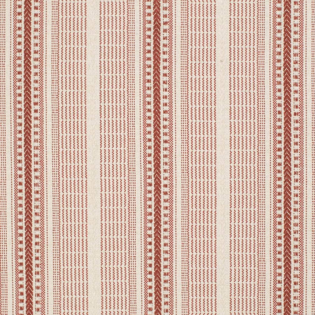 Upholstery Fabric - Red & Burgundy Stripe Upholstery Fabric 54 Inches"