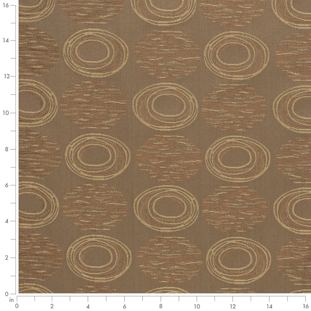 Chestnut - Brown Abstract Geometric Upholstery Fabric 54 Inches"