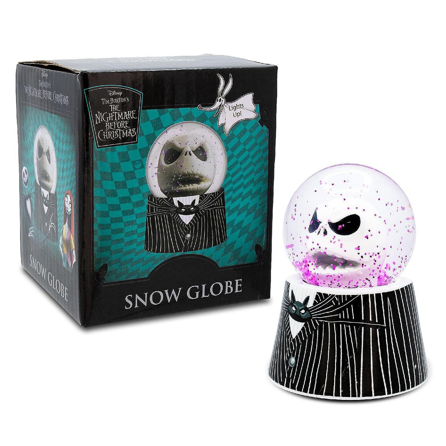 Nightmare Before Christmas Jack 3 Inch Mini Light Up Snow Globe Collectible