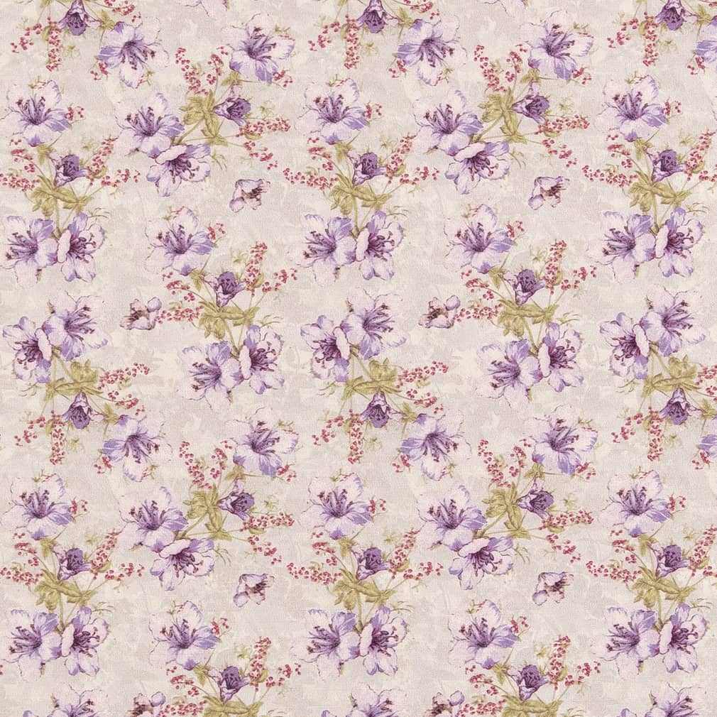 Lilac - Lilac/Purple Floral Upholstery Fabric 54 Inches&#x22;