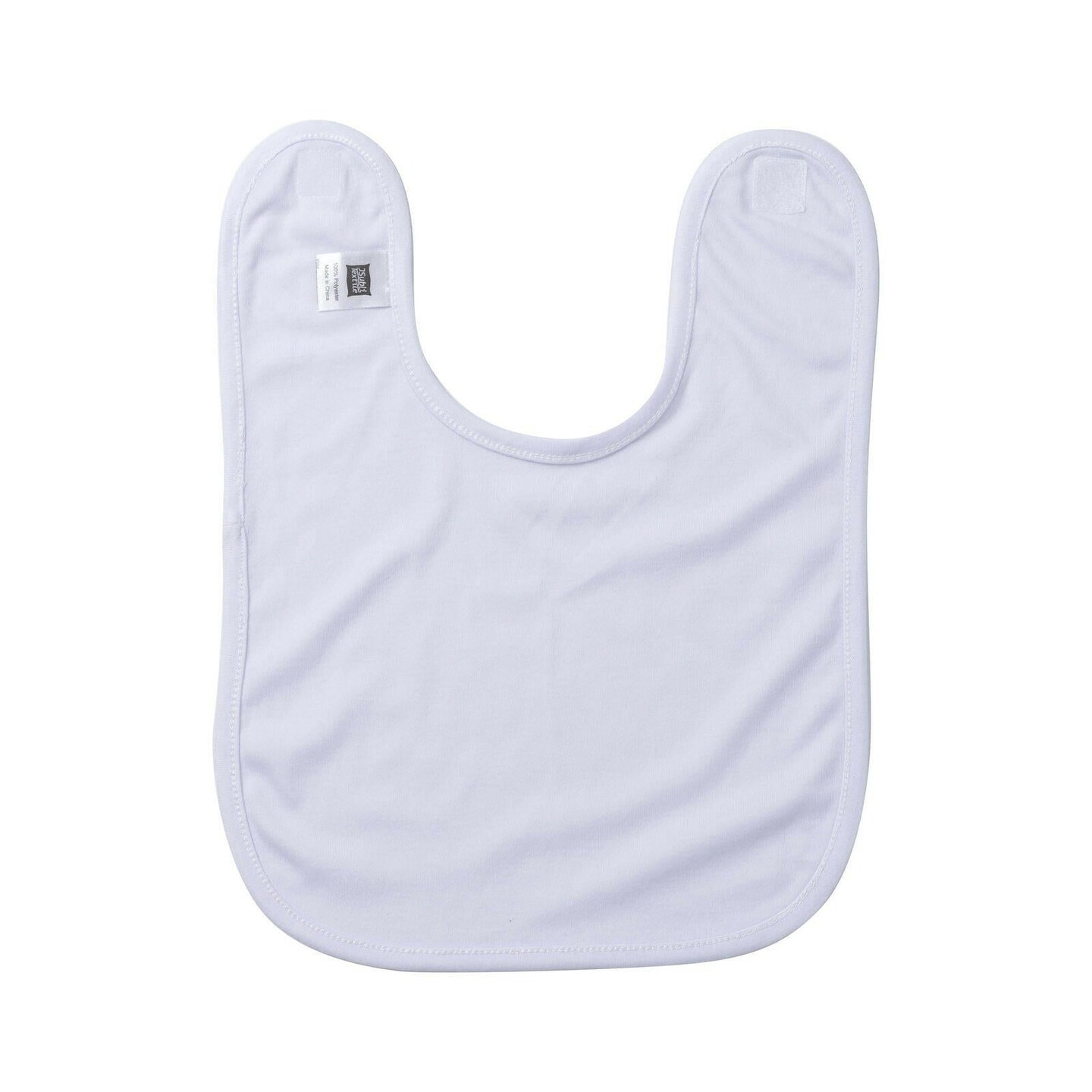 Craft Express 4-Pack Sublimation White Baby Bibs &#x2013; Soft Blanks for Custom Gifts