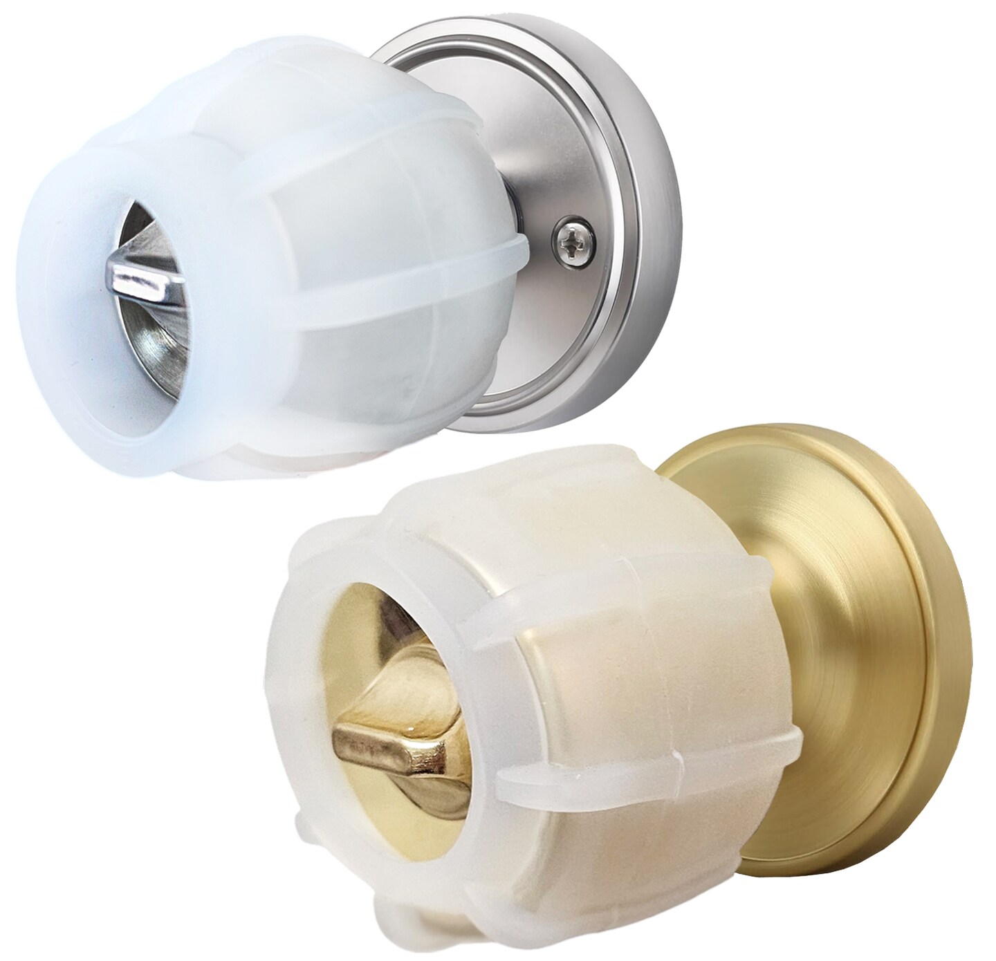 Enjoy Cover | Door Handle Grip Doorstop Knob Stopper Cover, Set of 2 Door Knob Grips Universal Size Protects Walls from Dents and Damage