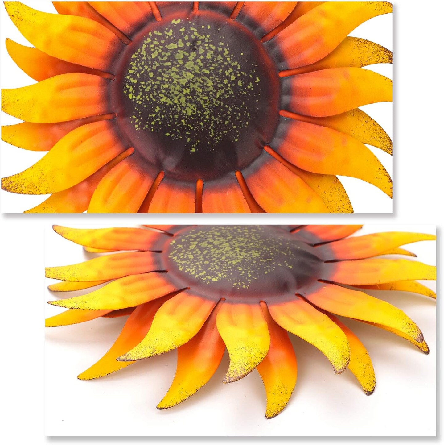 6-Inch Metal Sunflower Wall Decor &#x2013; Summer-Inspired Hanging Art for Indoor &#x26; Outdoor Spaces, Perfect for Kitchen, Porch, Bathroom, or Bedroom