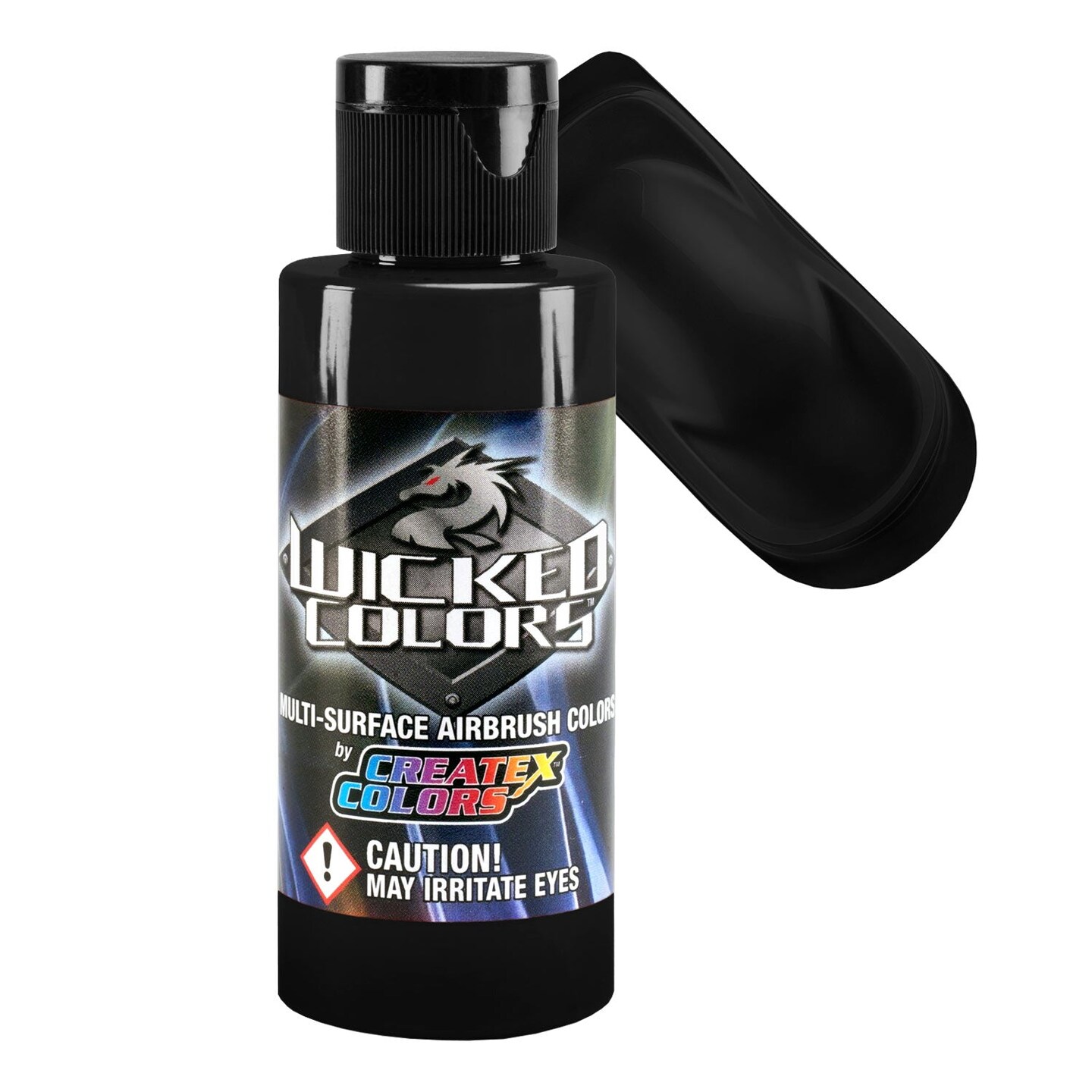 Black - Wicked Colors Airbrush Paint, Semi-Gloss Finish, 2 oz. | Michaels