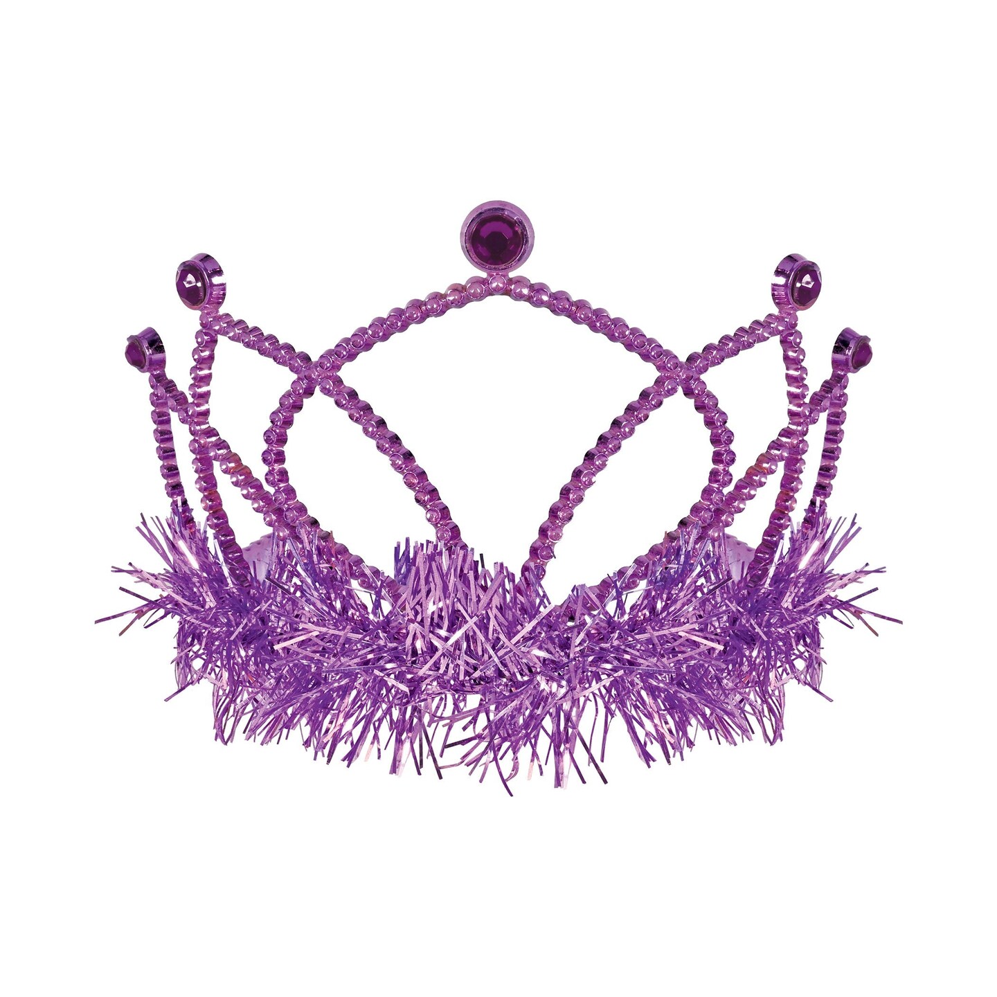 12 Pack Bulk Purple Plastic Tiara with Combs Spirit & School Event
