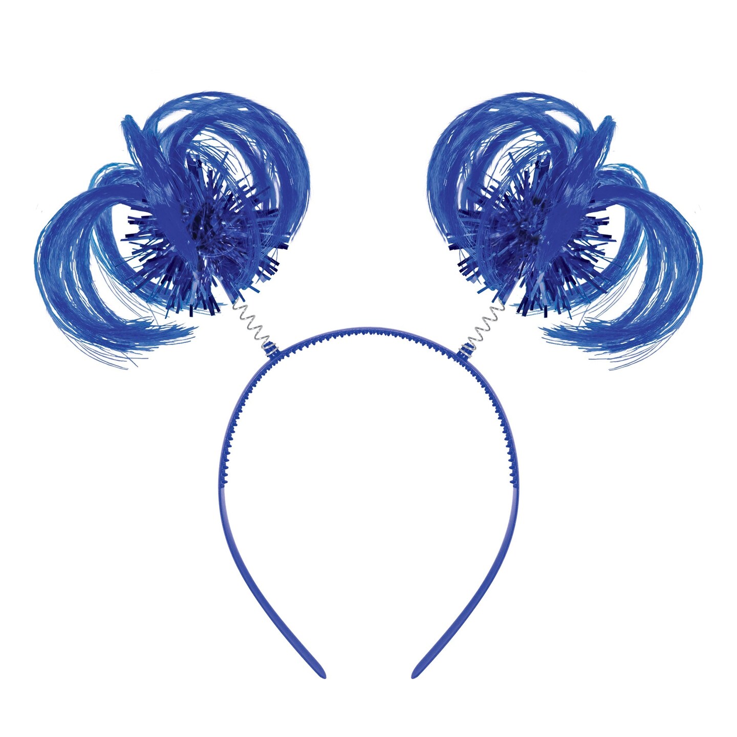 12 Pack Bulk Blue Ponytail Bopper Headband Spirit & School Fun