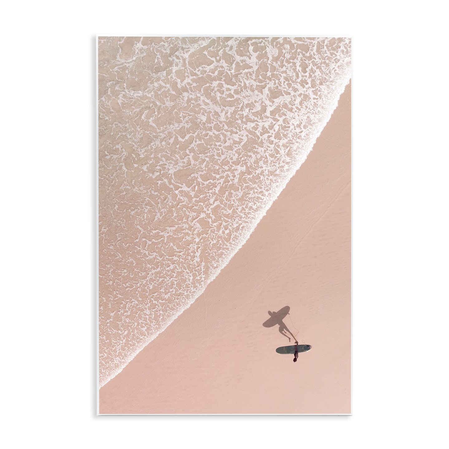 Stupell Industries Beach Surfer Silhouette Wall Plaque Art Design by Nataly White