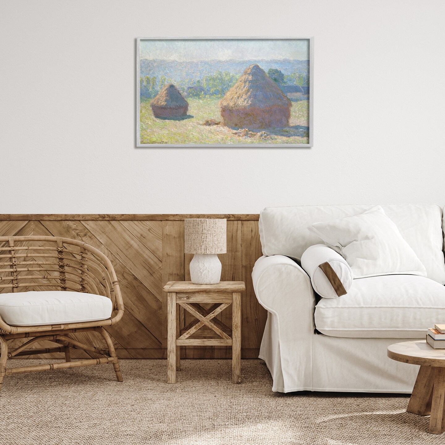 Stupell Industries Classic End Of Summer Haystacks Framed Giclee Wall Art Design by one1000paintings