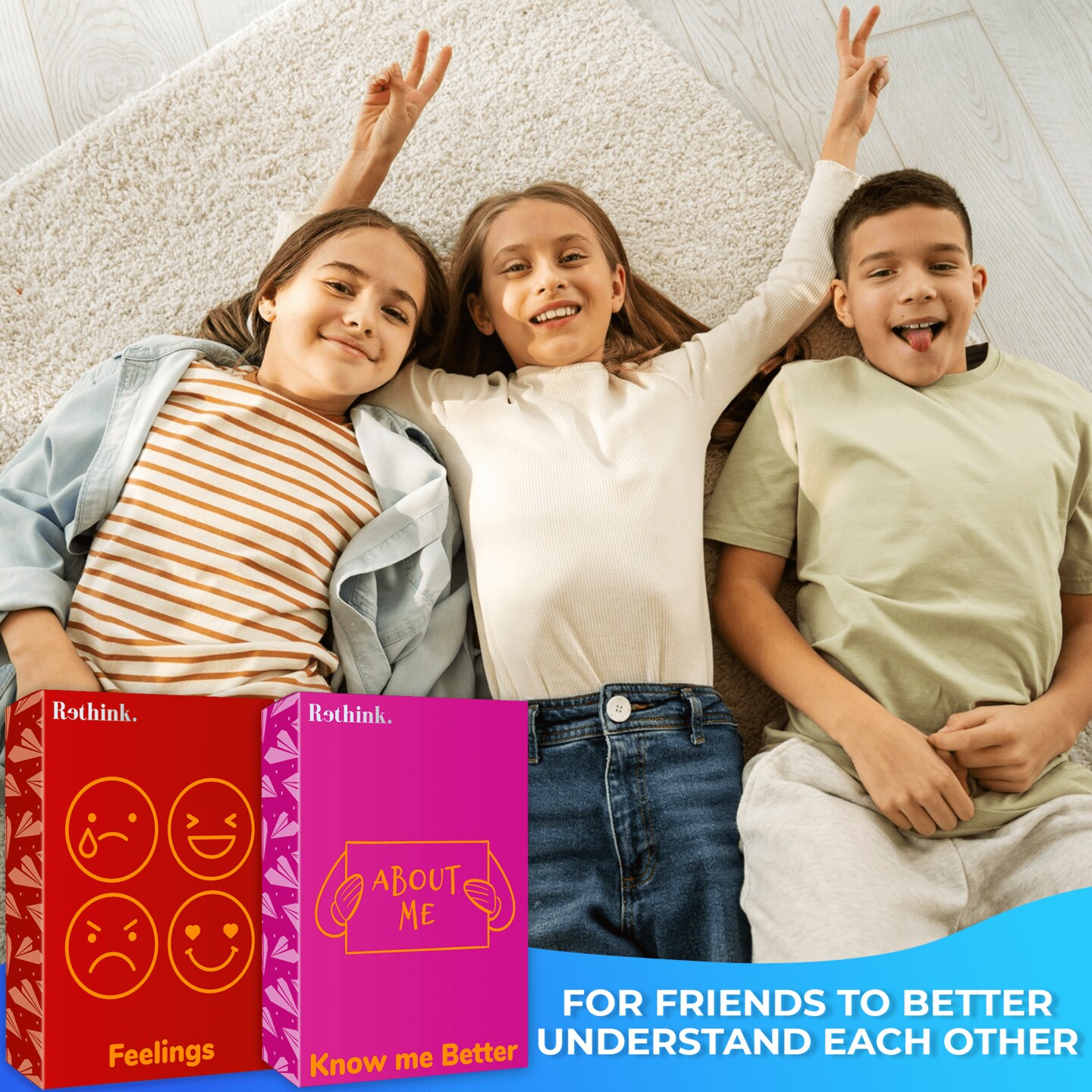 Rethink!: Conversation Starters for Kids | 500 Conversation Cards Family Pack