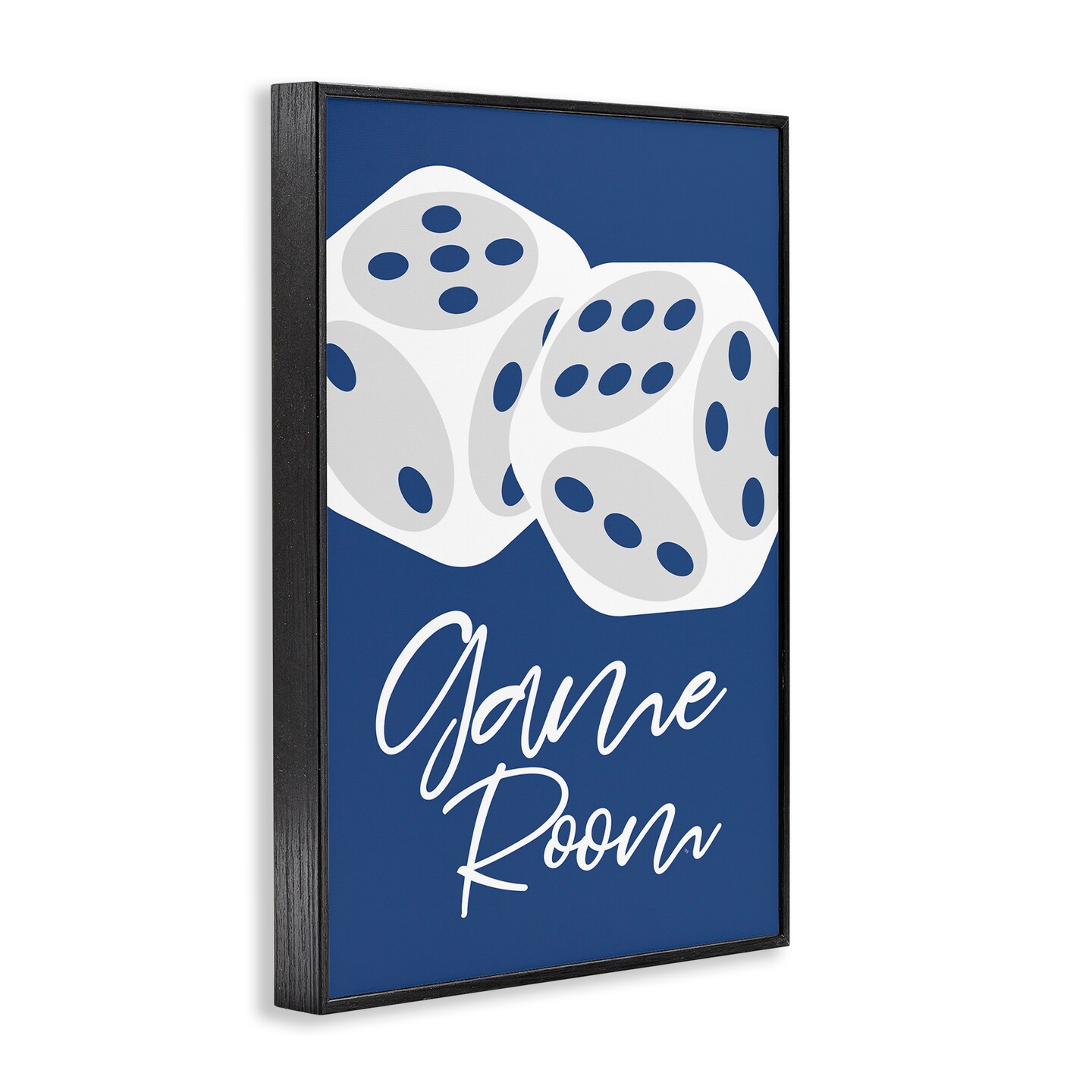 Stupell Industries Game Room with Dice Framed Giclee Wall Art Design by Martina Pavlova
