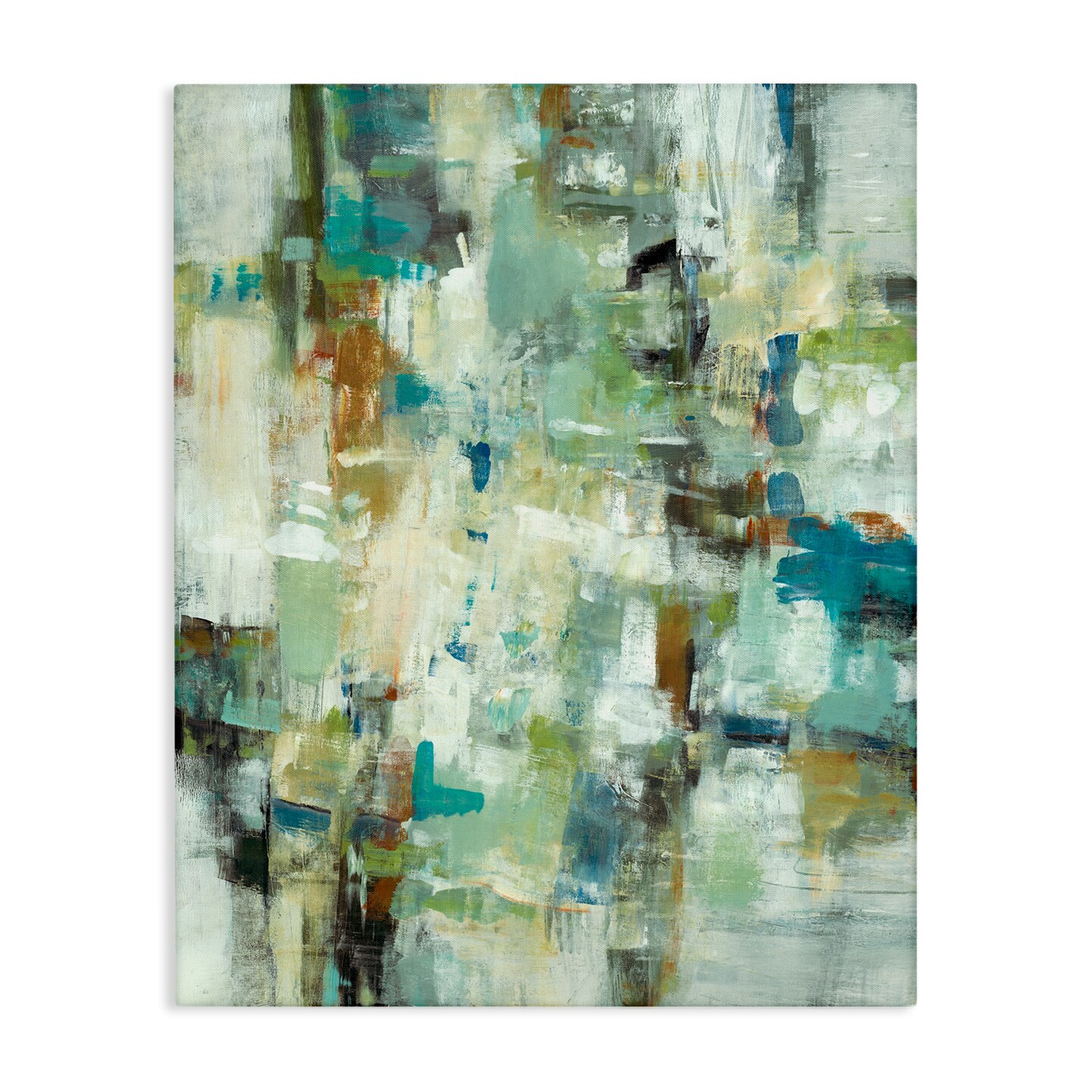 Stupell Industries Restless Green Abstraction Canvas Wall Art Design by Lisa Ridgers